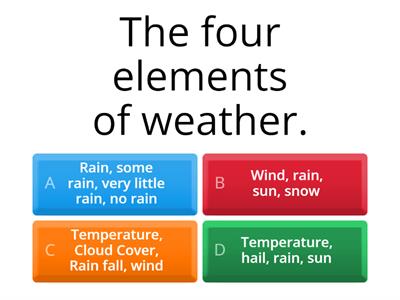 Weather and Climate Quiz