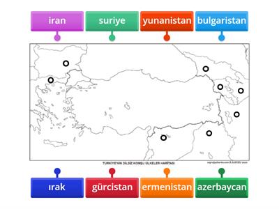 Türkiyenin komşuları haritası