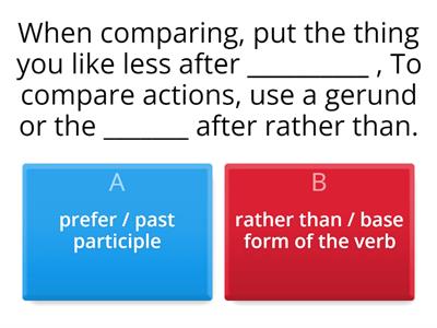 Grammar: Comparative structures (A)
