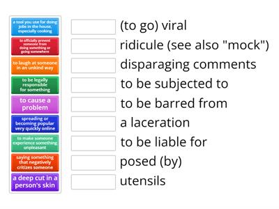 Vocabulary from the texts - You be the judge