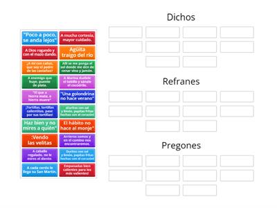 Refranes, dichos y pregones