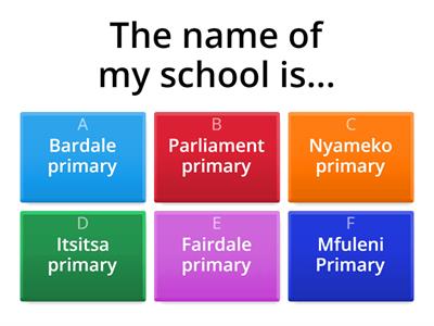 Fairdale Primary School- Grade 6 English FAL (September-October 2024)