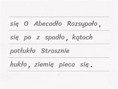 Początki z wierszy Juliana Tuwima - dwie rymowanki pamiętajcie - dużą literą!