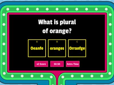 Plural noun and Singular nouns