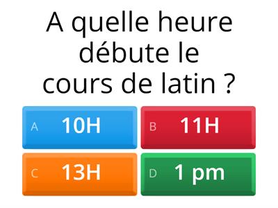 test cours latin