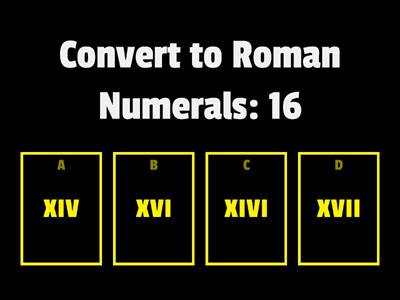 Roman Numerals Quiz