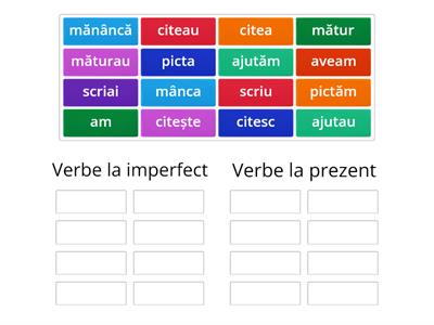 Verbe (prezent, imperfect)