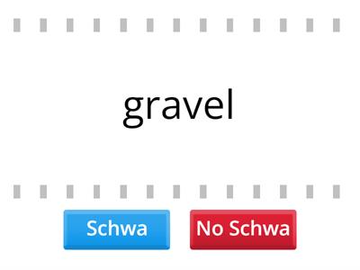 4.6 (G4 T/F) Is there a schwa? Read each word to hear if there is a schwa. Game 4. Stop at 10 words. (P)