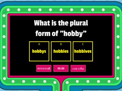 singular and plural nouns