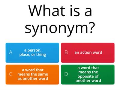 SYNONYMS AND ANTONYMS DRILL 