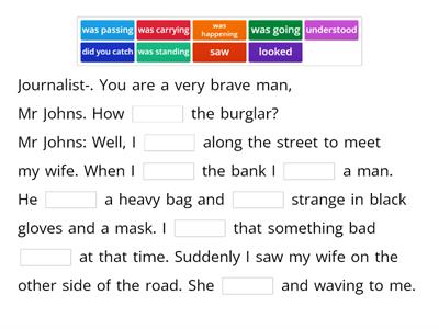 Past Cont vs Past Simple Interview