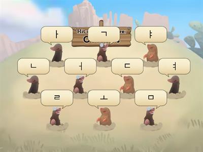 Whack-a-mole: Korean vowels