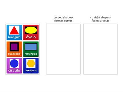 2D Flat shapes- straight and curved shapes- Figuras rectas y curvas