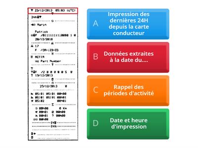 TICKET TACHYGRAPHE, CARTE, RSE