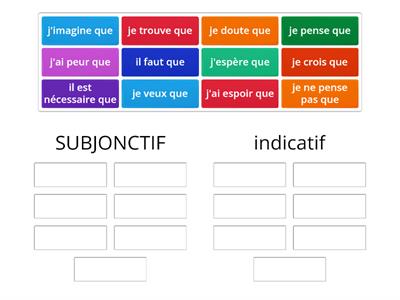 SUBJONCTIF OU INDICATIF 