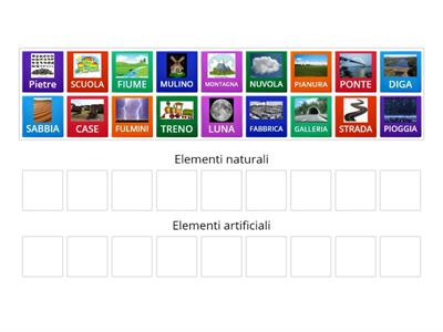  SONO ELEMENTI NATURALI O ARTIFICIALI? 