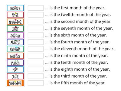 Months and ordinal numbers