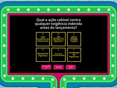 CABIMENTO DE PEÇA PROCESSUAL - INICIAIS - TRIBUTÁRIO