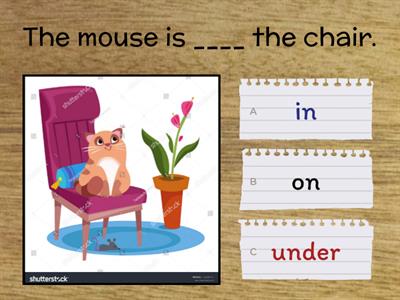 prepositions: In, On, Under