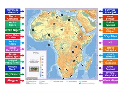 Znajomość mapy Afryki