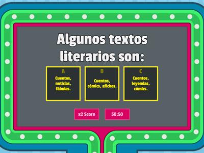 Textos literarios y no literarios 