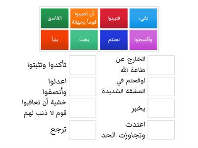 معاني كلمات سورة الحجرات 10-6