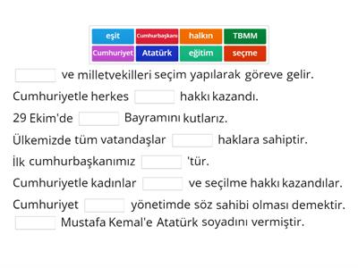 3. Sınıf Ülkemizin Yönetim Şekli  