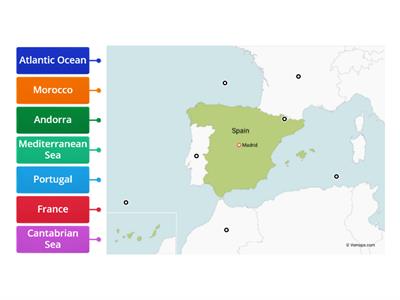 The Surrounding Countries and Seas of the Iberian Peninsula
