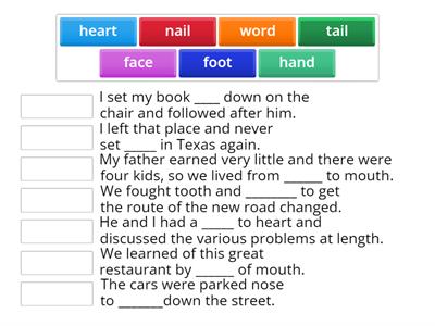 C2- Proficiency- Unit 14- Nouns as part of idioms- 