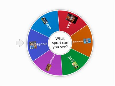 RULETA DE DEPORTES EN INGLÉS