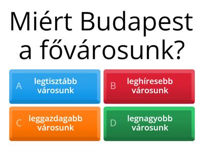 Hazánk szíve: Budapest 2. osztály olvasás kvíz