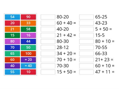 Calculo mental Operaciones Basicas