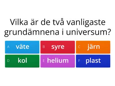 Prov kemi Koll på No åk 6