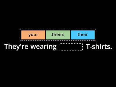  Possessive adjectives and pronouns