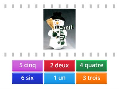 Count the snowmen EYFS French