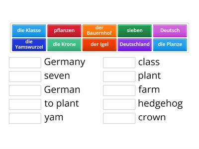 Match Up: Klasse 9 Term 4 2024 Google Classroom Quiz