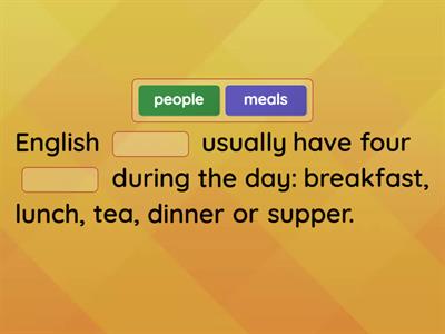 English meals