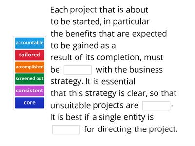 Project Management (Business Advantage StB p.73)