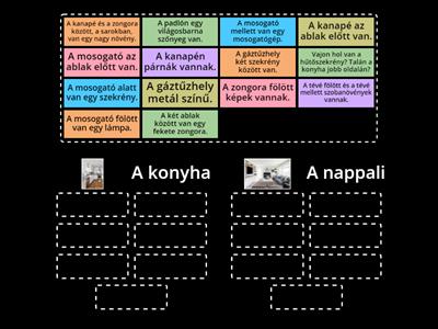 Magyar nyelv (151): Posposiciones (02) (konyha/nappali)