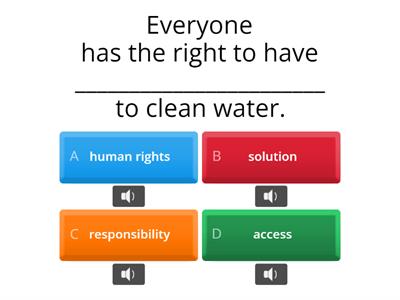 Access to Clean Water Vocabulary 1