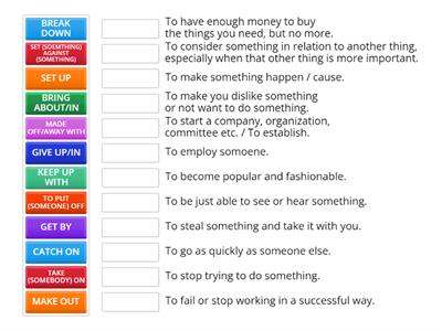 Phrasal Verbs 1.2 (continued)