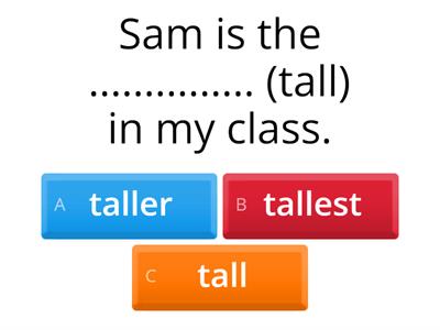 comparatives and superlatives