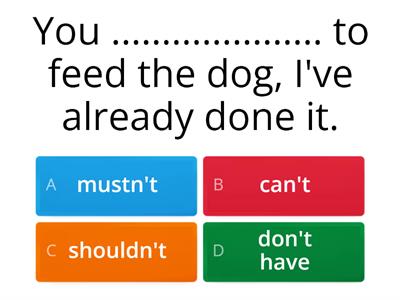 Modal verbs quiz