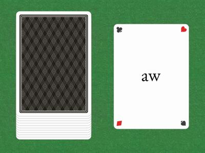 Letter combination: aw