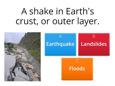  Quick Changes to Earth's Landscapes Vocabulary