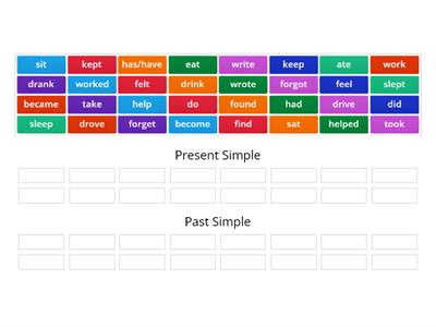 Match present and past tense verbs