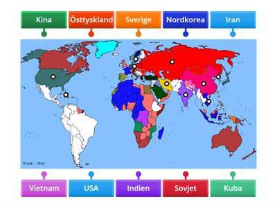Karta Världen under Kalla kriget