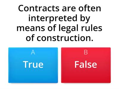 Contract Provisions - Quick Quiz
