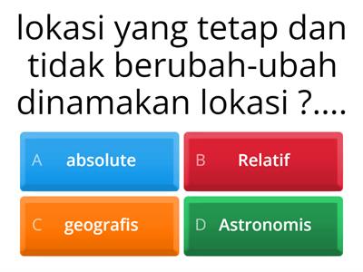 Tes formatif ,materi: mengenal lokasi tempat tinggal