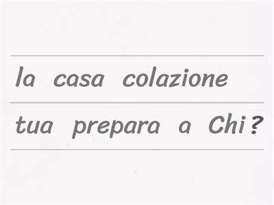 Riordina le domande - Nuovo Contatto A1 - Unita 3